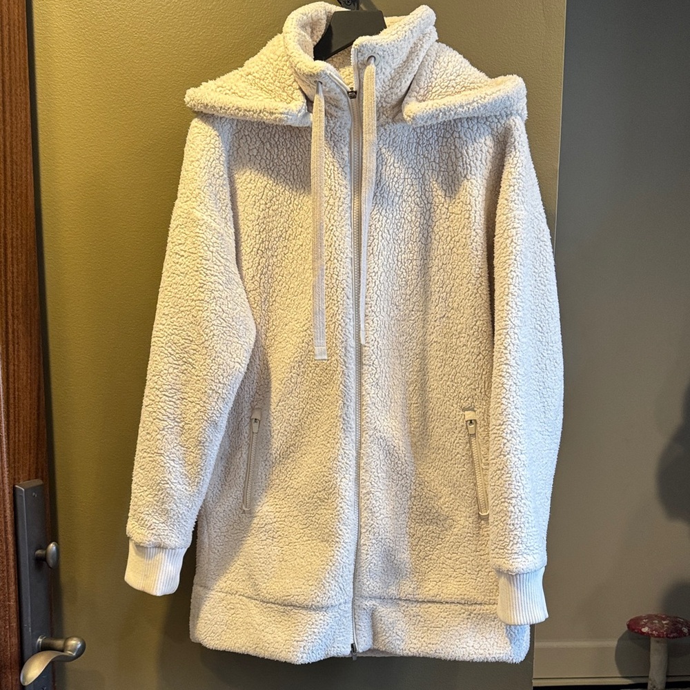 Athleta Cream Teddy Jacket
